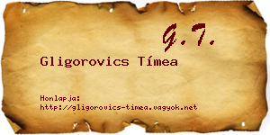 Gligorovics Tímea névjegykártya