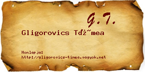 Gligorovics Tímea névjegykártya