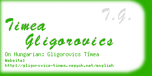 timea gligorovics business card
